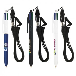 Διαφημιστικό Στυλό BIC® 4 Colours ballpen + Lanyard 